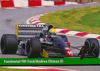 Fondmetal F01 Ford / Andrea Chiesa #14