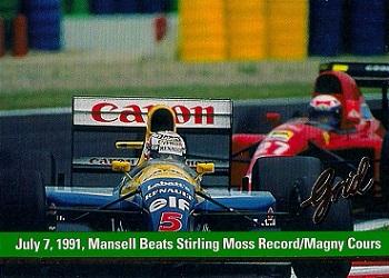 July 7, 1991/Mansell Beats Stealing Moss Record/Magny Cours #192