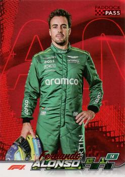 Fernando Alonso #61 Paddock Pass - Red